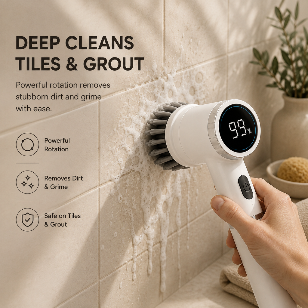 Tidora SpinScrub Pro™ Cordless Electric Scrubber