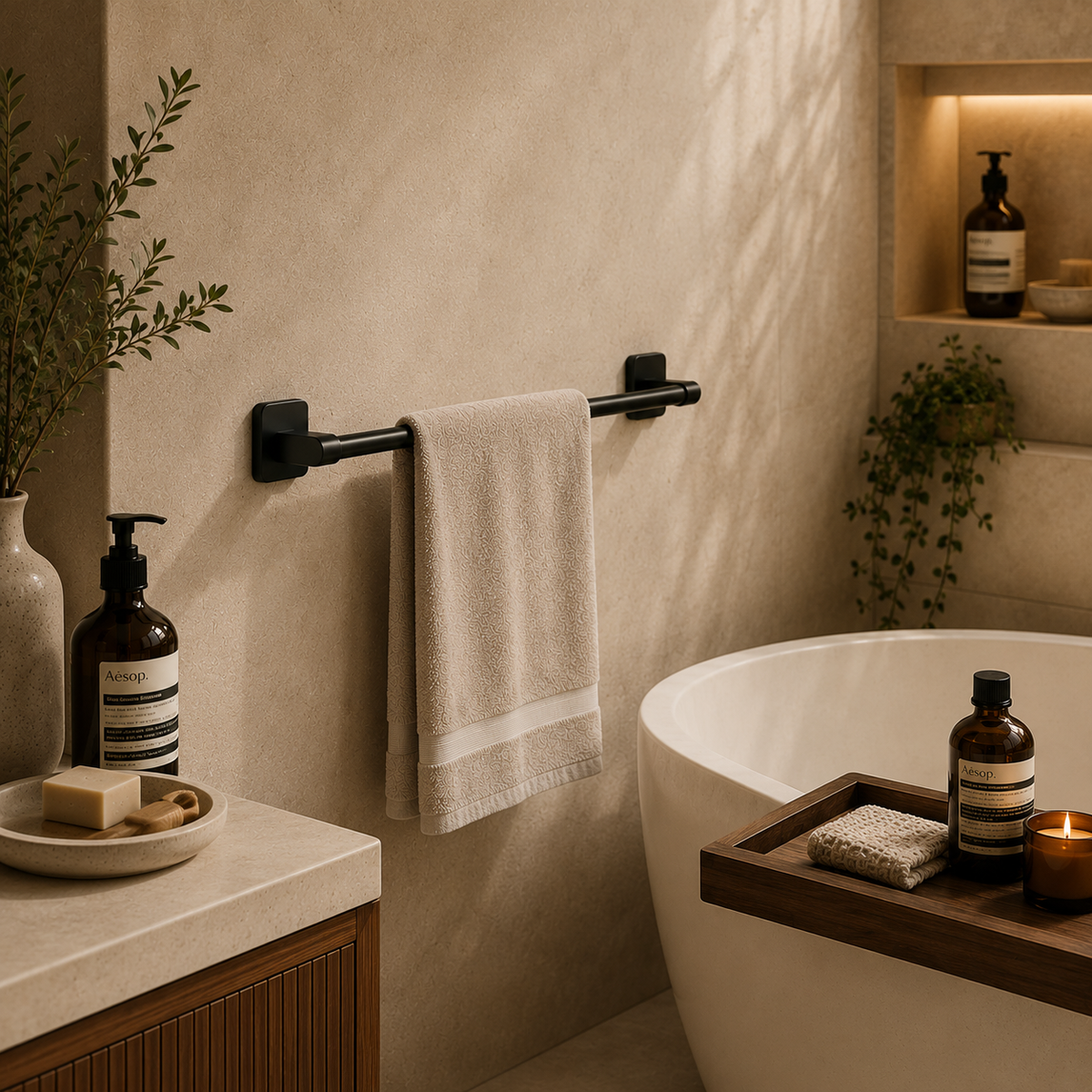 TIDORA™ No-Drill Towel Bar