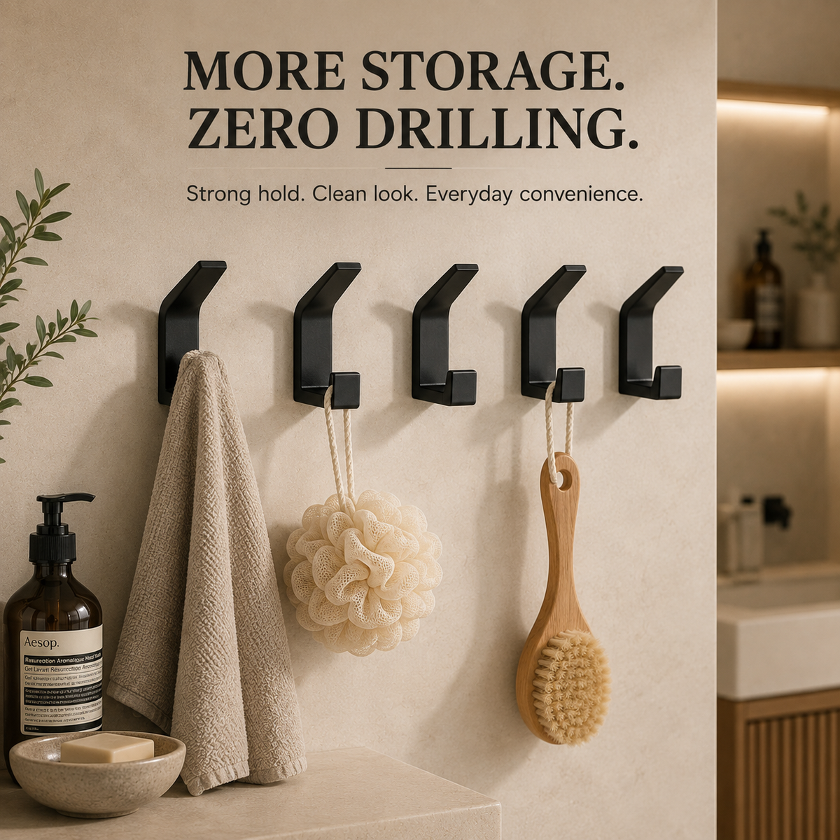 TIDORA™ No-Drill Utility Hooks