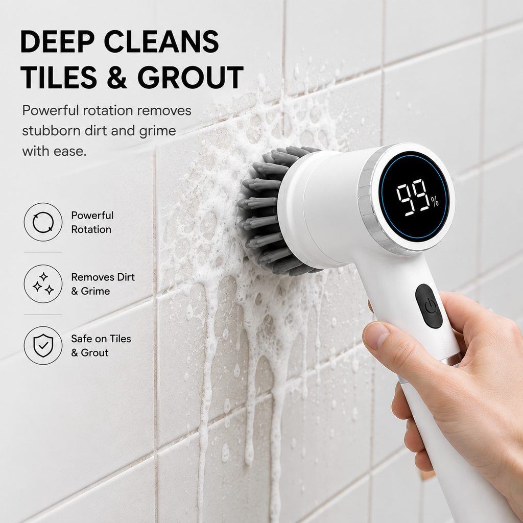 Tidora SpinScrub Pro™ Cordless Electric Scrubber