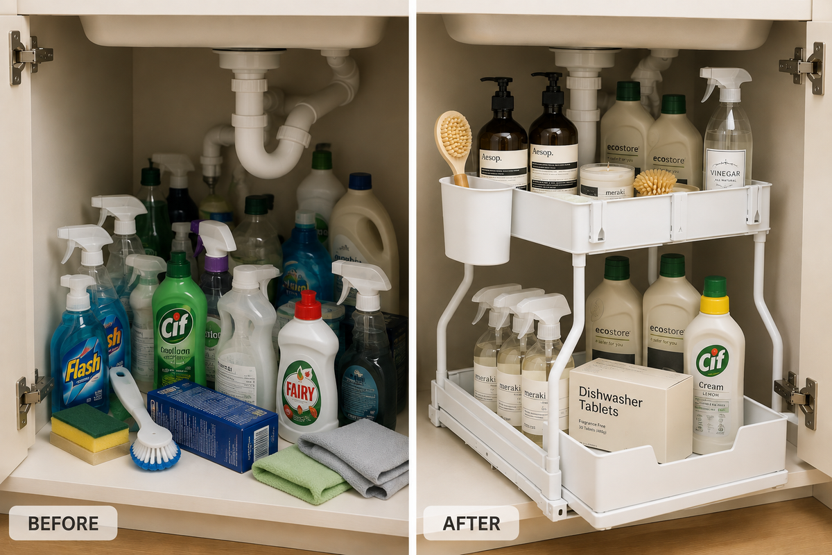 Tidora SlideStore™ 2-Tier Under-Sink Organiser