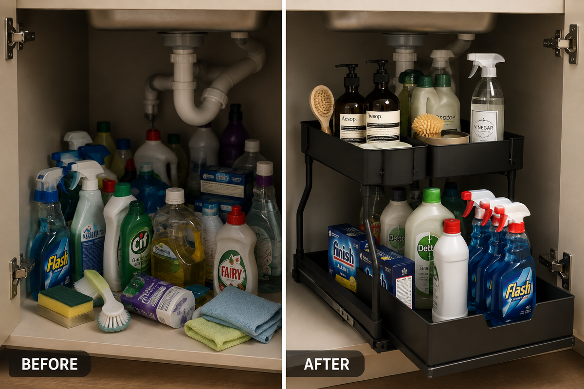 Tidora SlideStore™ 2-Tier Under-Sink Organiser