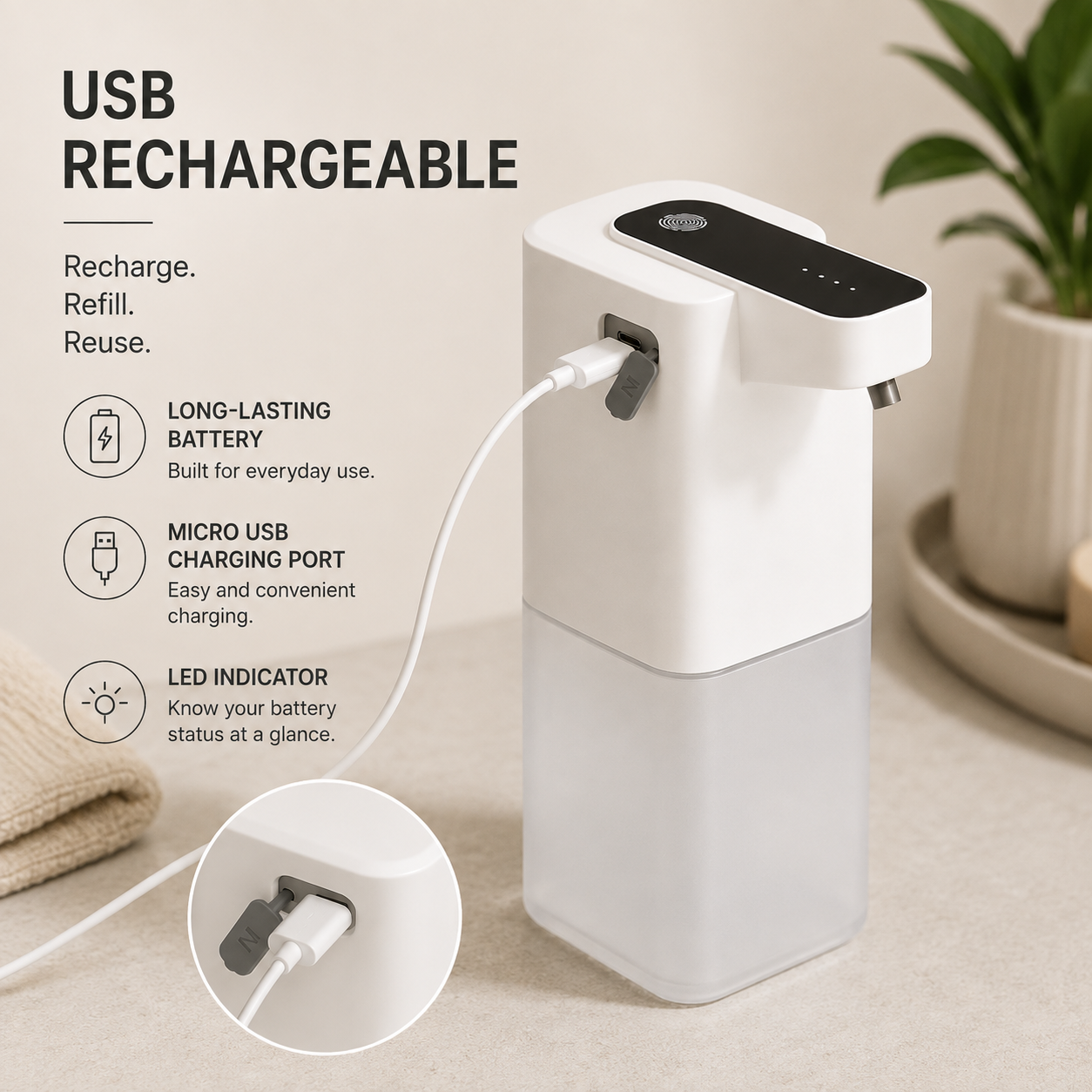 Tidora PureDispense™ Touchless Automatic Soap Dispenser