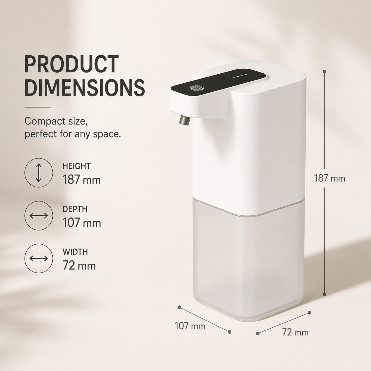 Tidora PureDispense™ Touchless Automatic Soap Dispenser